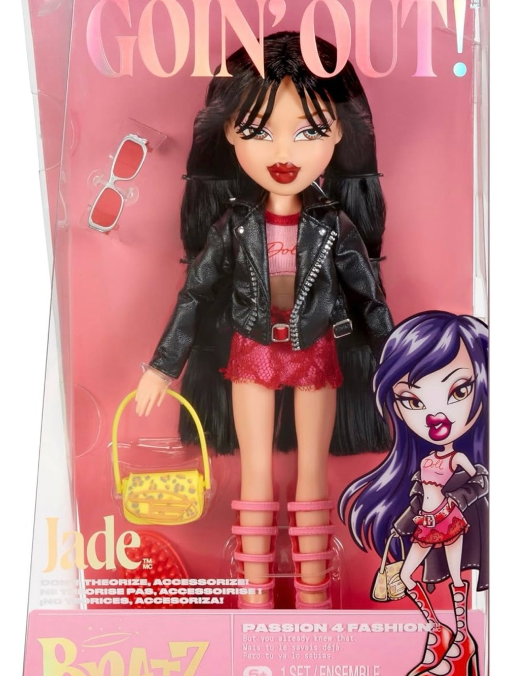 Jade Goin' Out Fashion Doll - Black Hair with Pink Outfit